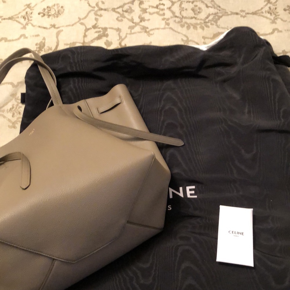 Celine cabas small tote bag taupe - Picture 8 of 10